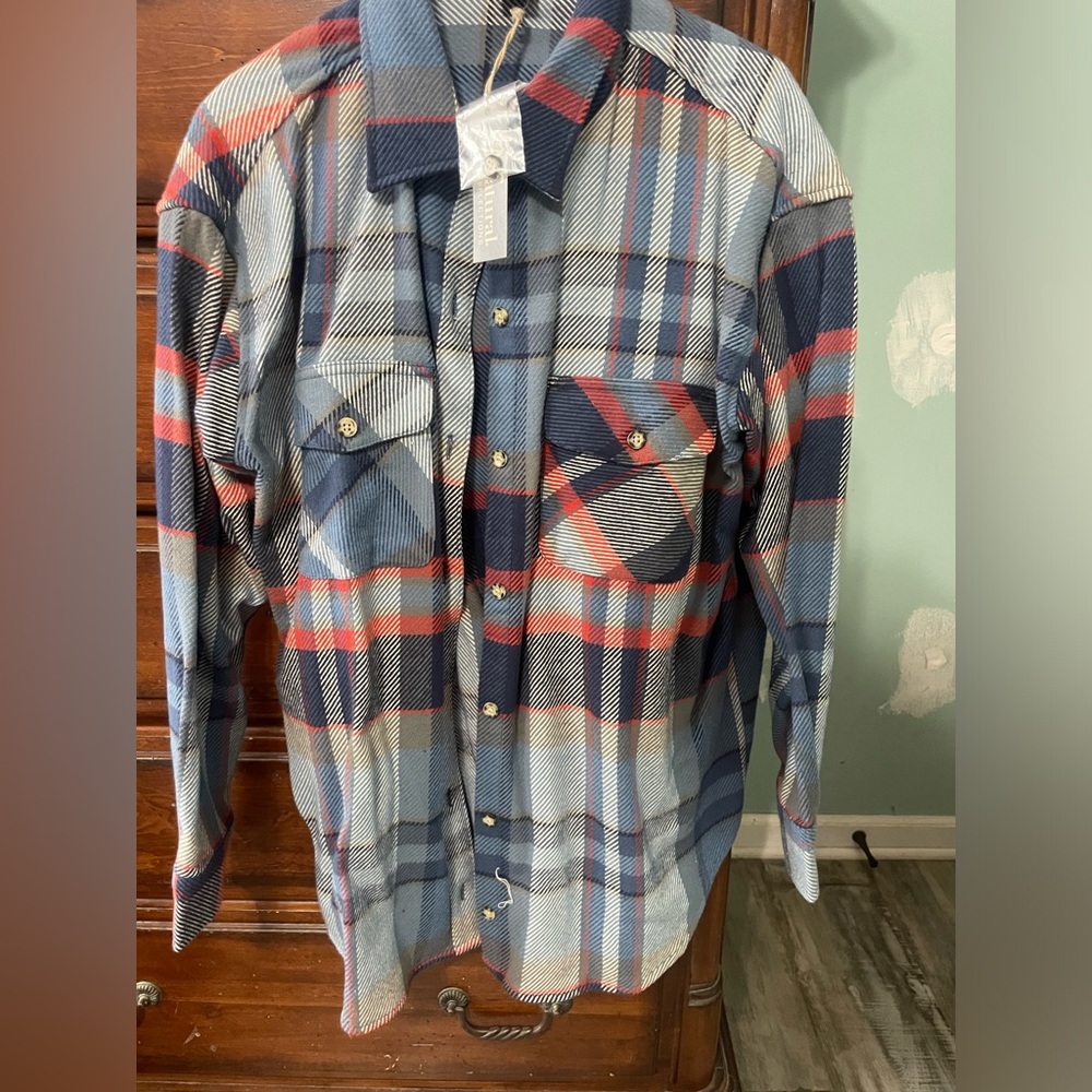 Natural- flannel jacket. 
Never used